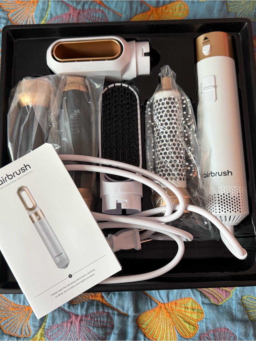 White & Gold 6-in-1 Hair Styling Set